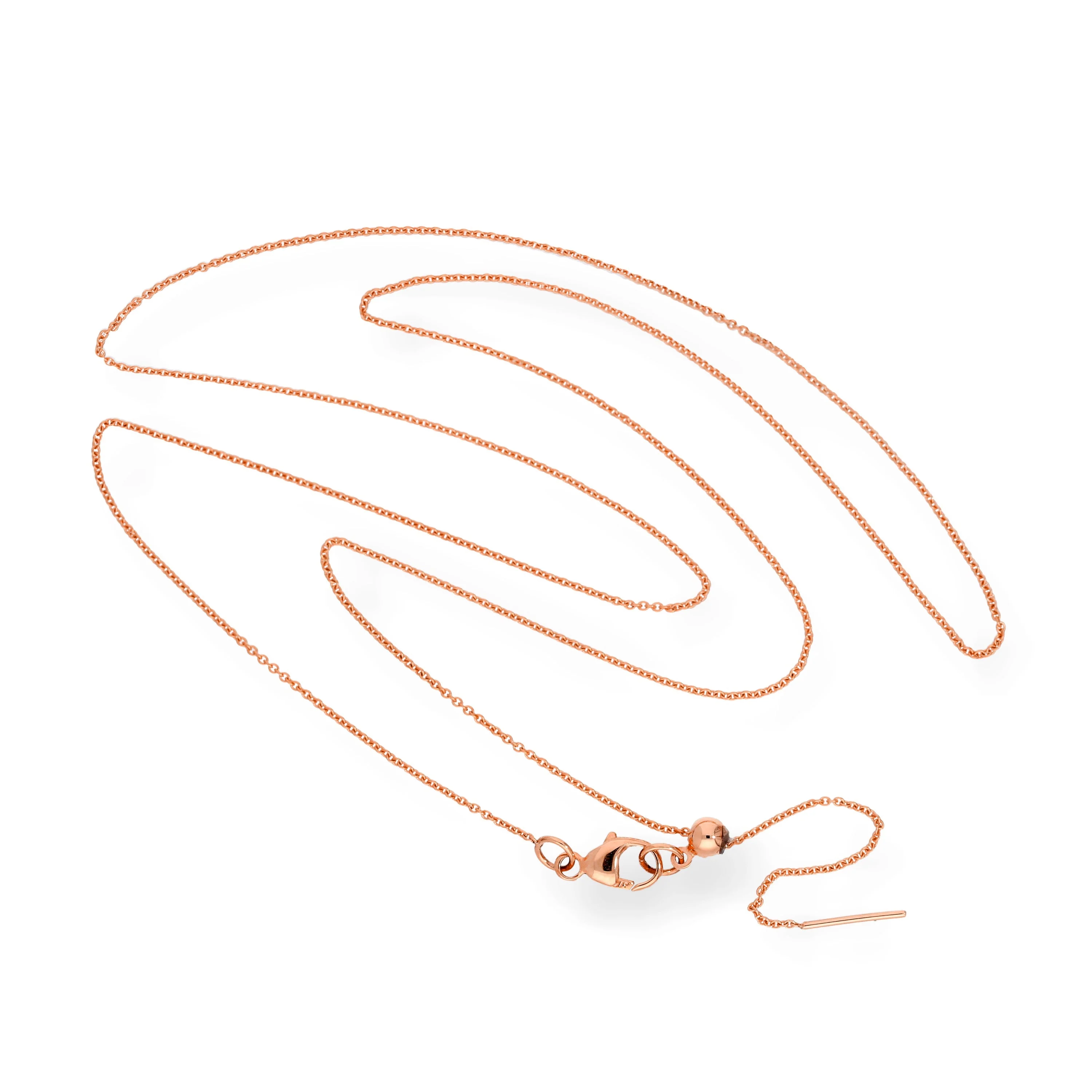 9ct Rose Gold Adjustable Choker to 17.5 Inch Fine Necklace - Image 4