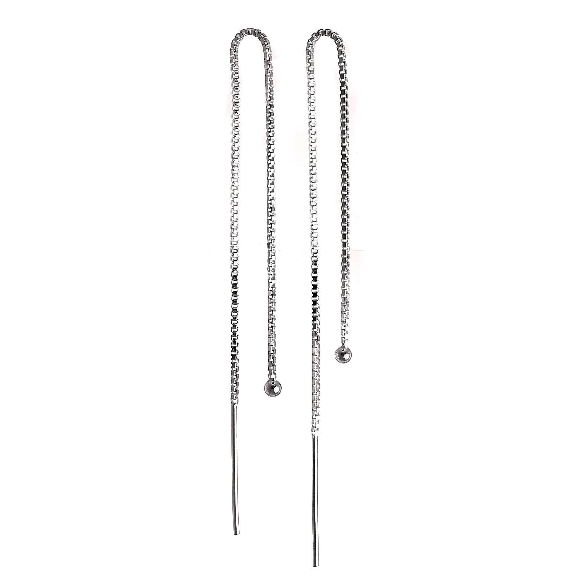 Sterling Silver 2mm Ball Pull Through Earrings - Image 3