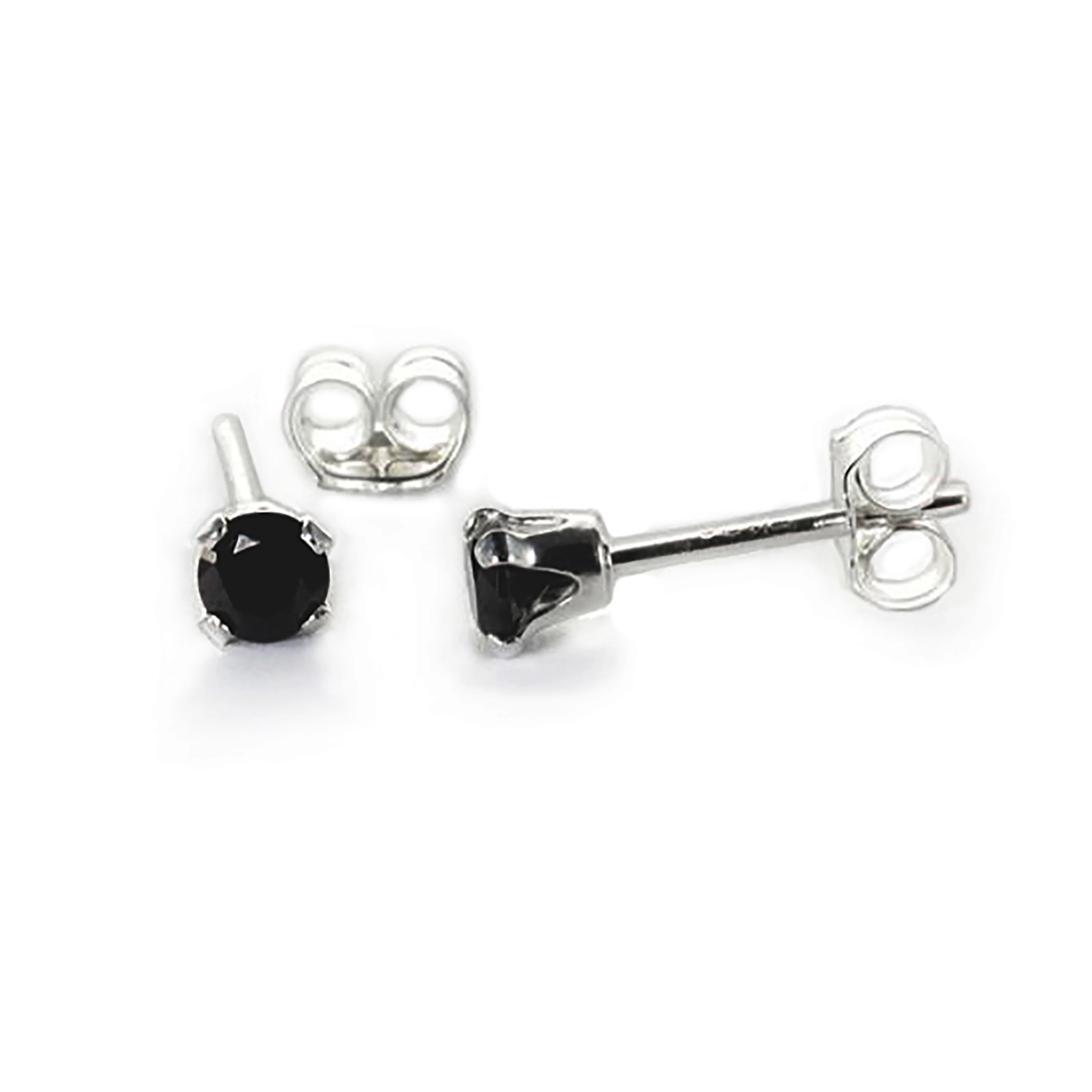Sterling Silver 3mm Round CZ Stud Earrings - Image 11