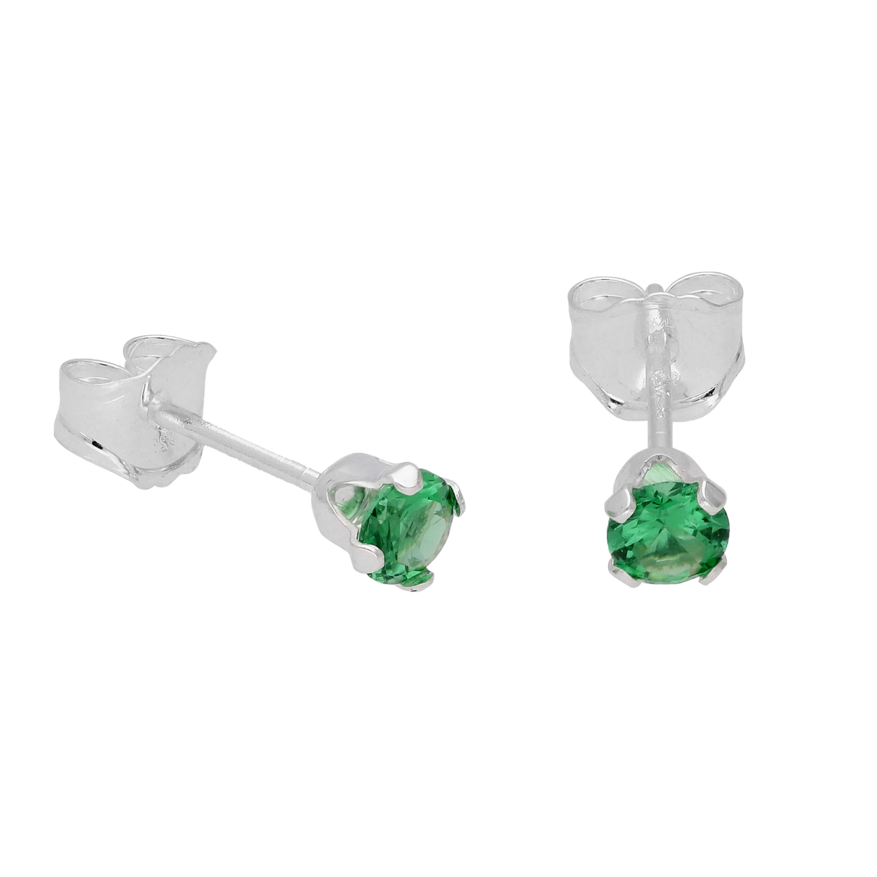Sterling Silver 3mm Round CZ Stud Earrings - Image 12