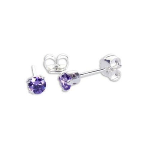 Sterling Silver 3mm Round CZ Stud Earrings - Image 13