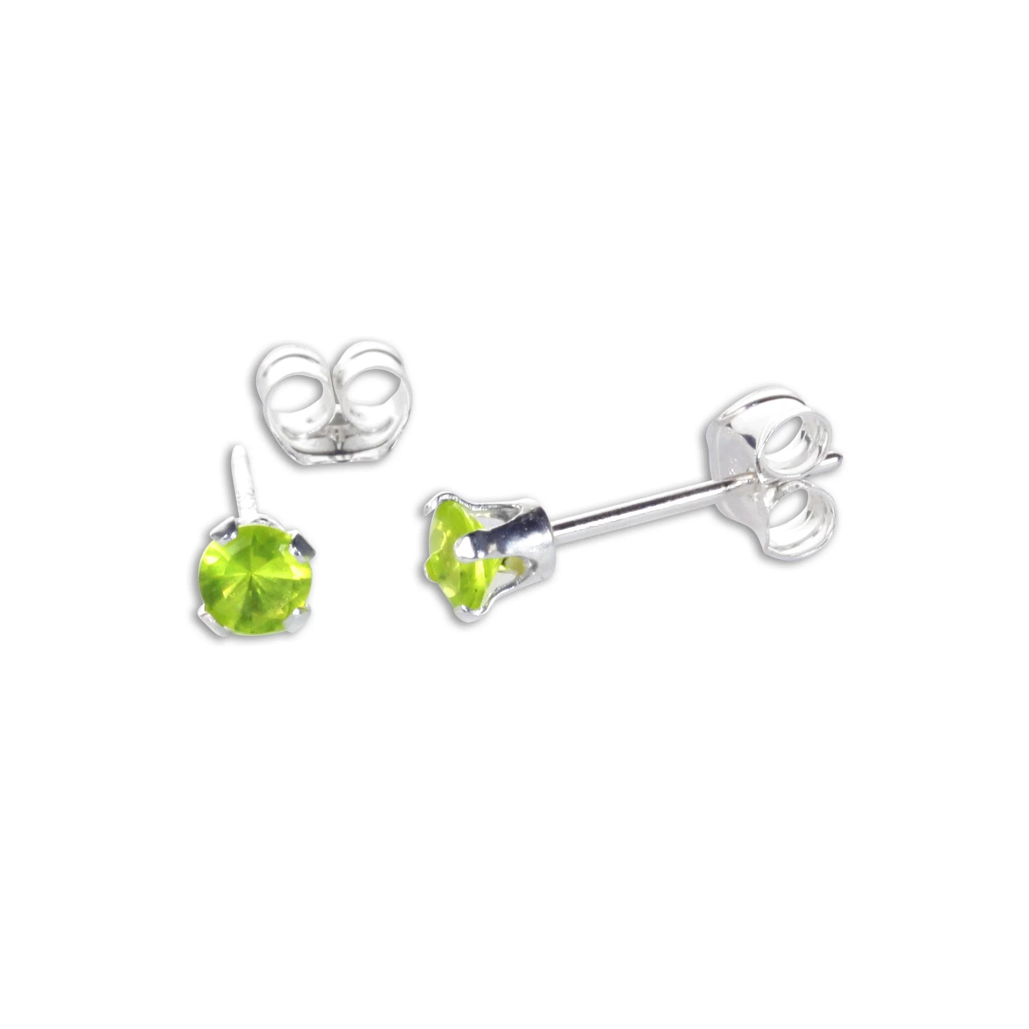 Sterling Silver 3mm Round CZ Stud Earrings - Image 6