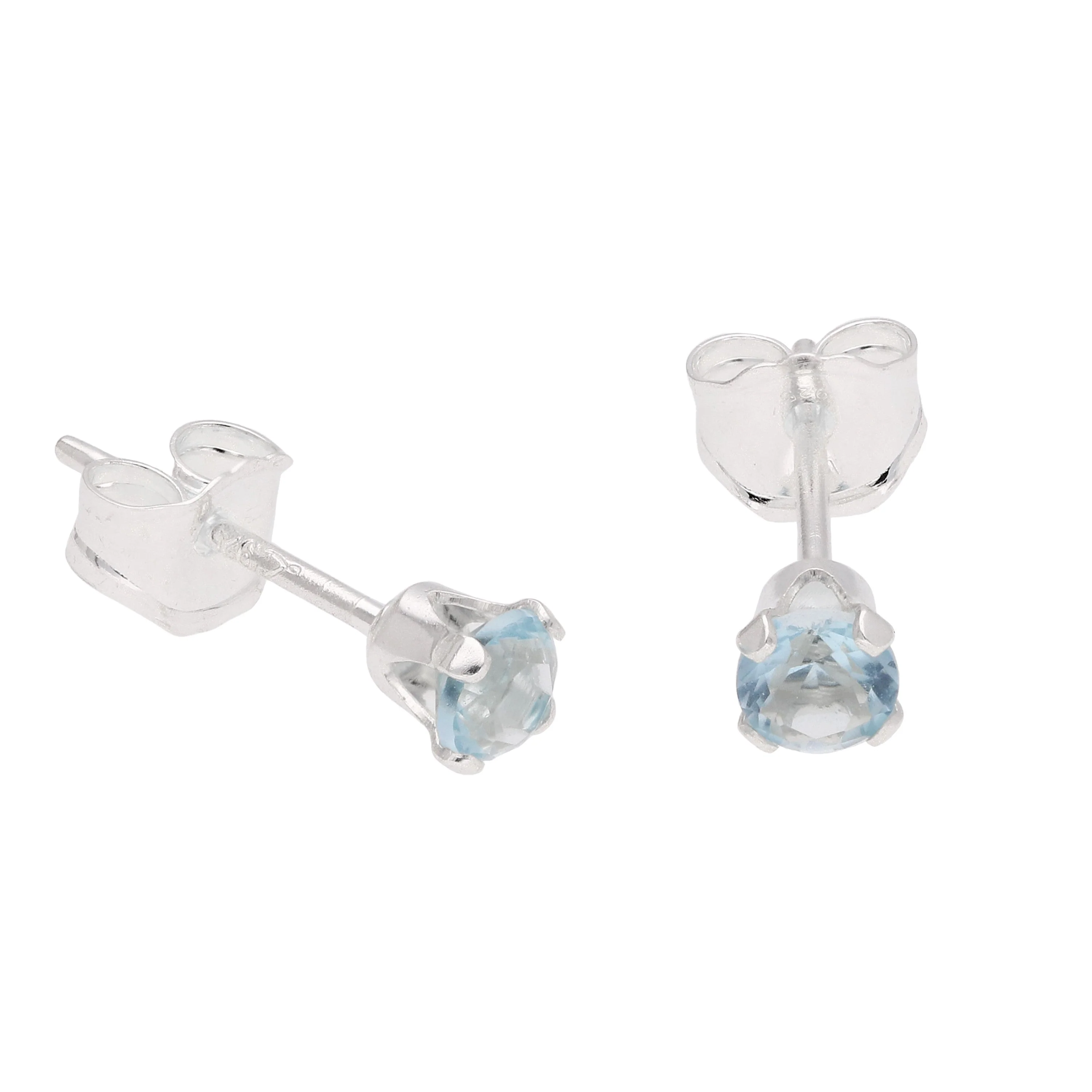Sterling Silver 3mm Round CZ Stud Earrings - Image 8