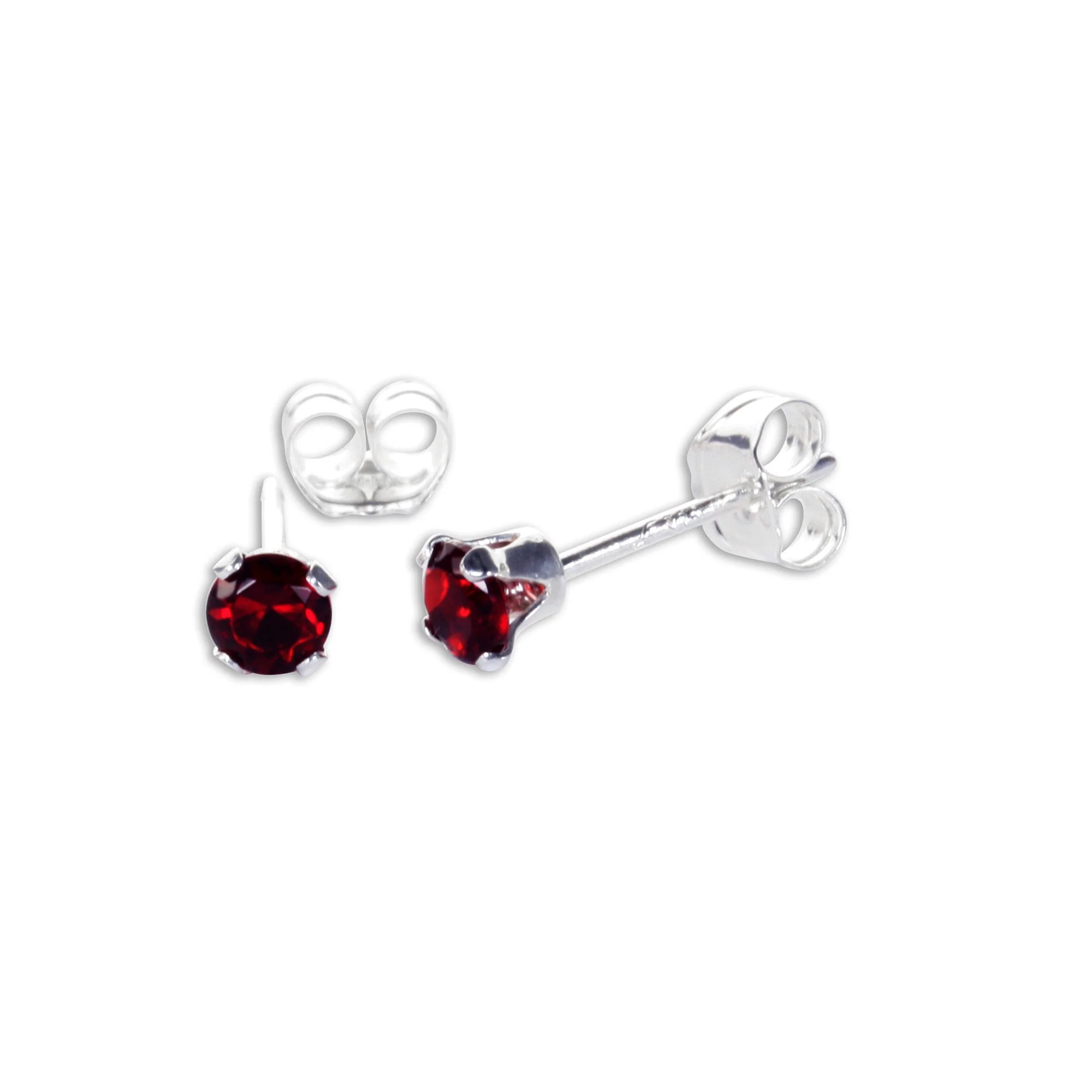 Sterling Silver 3mm Round CZ Stud Earrings - Image 9