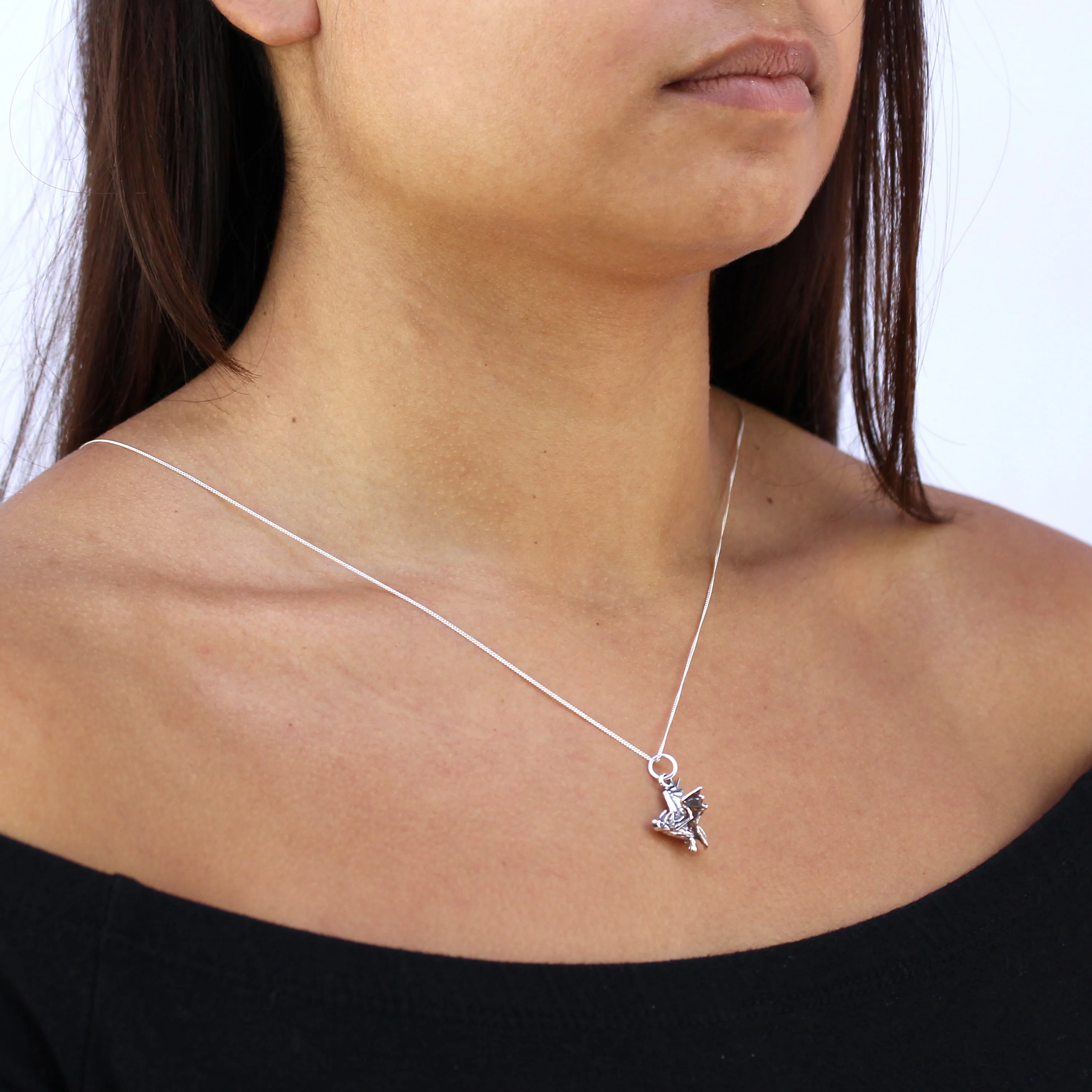 Sterling Silver Bat Necklace - Image 3